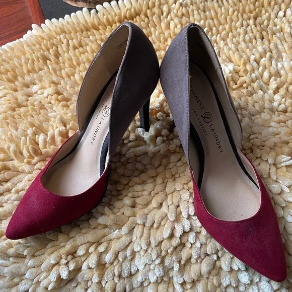 Sexy burgundy and grey heel - Picture 1 of 5